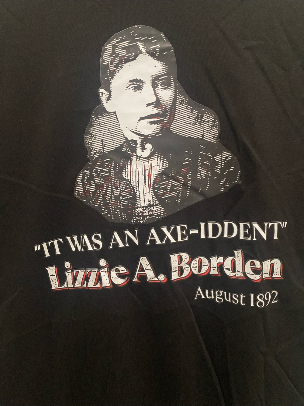 Black 'Lizzie A. Borden' Graphic Tee View 2